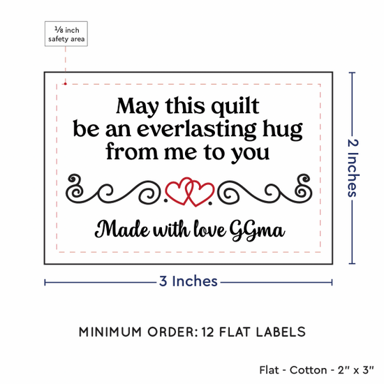 PPLR_HIDDEN_PRODUCT Double Heart Quote (2"x3" Cotton - 12 labels/set)
