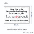 PPLR_HIDDEN_PRODUCT Double Heart Quote (2"x3" Cotton - 12 labels/set)