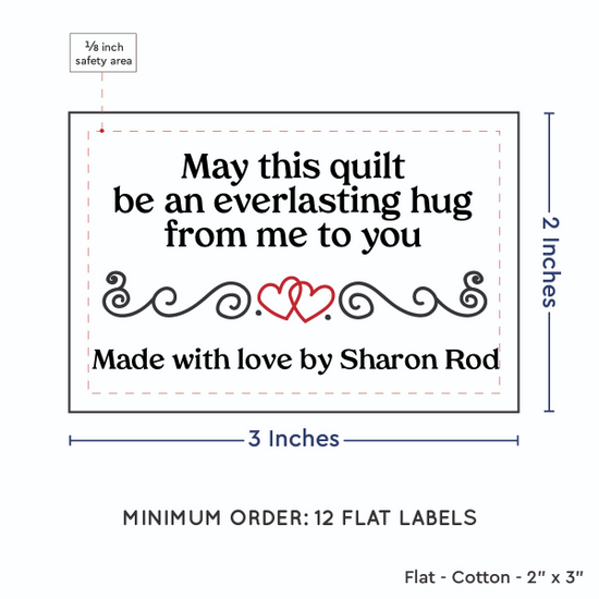 PPLR_HIDDEN_PRODUCT Double Heart Quote (2"x3" Cotton - 12 labels/set)