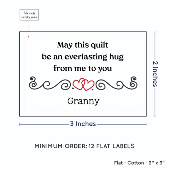 PPLR_HIDDEN_PRODUCT Double Heart Quote (2"x3" Cotton - 12 labels/set)