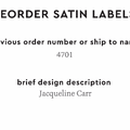 PPLR_HIDDEN_PRODUCT Reorder Previous Label Design - SATIN