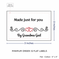 PPLR_HIDDEN_PRODUCT Double Heart Quote (2"x3" Cotton - 12 labels/set)