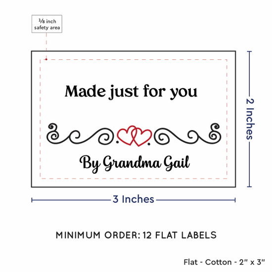 PPLR_HIDDEN_PRODUCT Double Heart Quote (2"x3" Cotton - 12 labels/set)