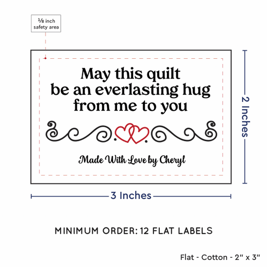 PPLR_HIDDEN_PRODUCT Double Heart Quote (2"x3" Cotton - 12 labels/set)