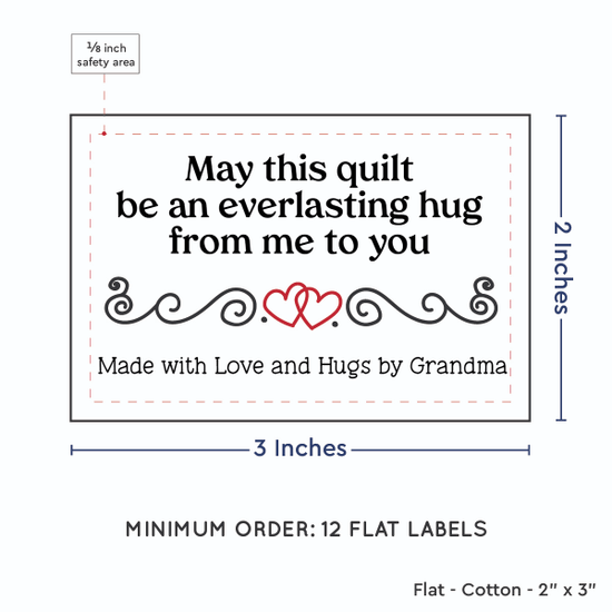 PPLR_HIDDEN_PRODUCT Double Heart Quote (2"x3" Cotton - 12 labels/set)