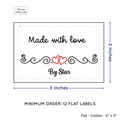 PPLR_HIDDEN_PRODUCT Double Heart Quote (2"x3" Cotton - 12 labels/set)