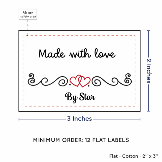 PPLR_HIDDEN_PRODUCT Double Heart Quote (2"x3" Cotton - 12 labels/set)