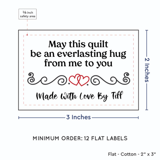 PPLR_HIDDEN_PRODUCT Double Heart Quote (2"x3" Cotton - 12 labels/set)