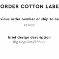 PPLR_HIDDEN_PRODUCT Reorder Previous Label Design - COTTON
