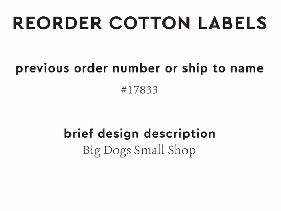 PPLR_HIDDEN_PRODUCT Reorder Previous Label Design - COTTON