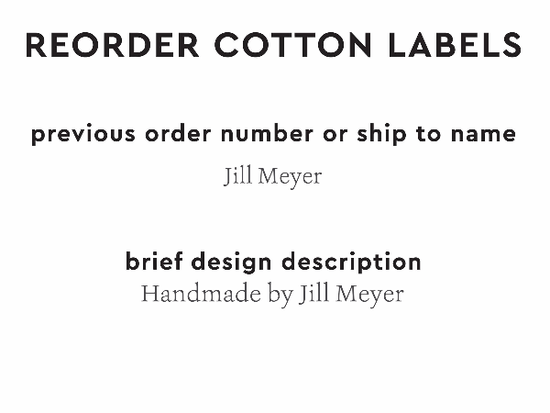 PPLR_HIDDEN_PRODUCT Reorder Previous Label Design - COTTON