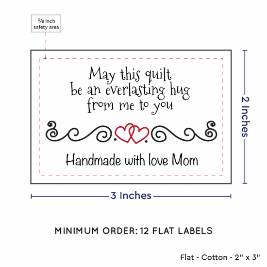 PPLR_HIDDEN_PRODUCT Double Heart Quote (2"x3" Cotton - 12 labels/set)
