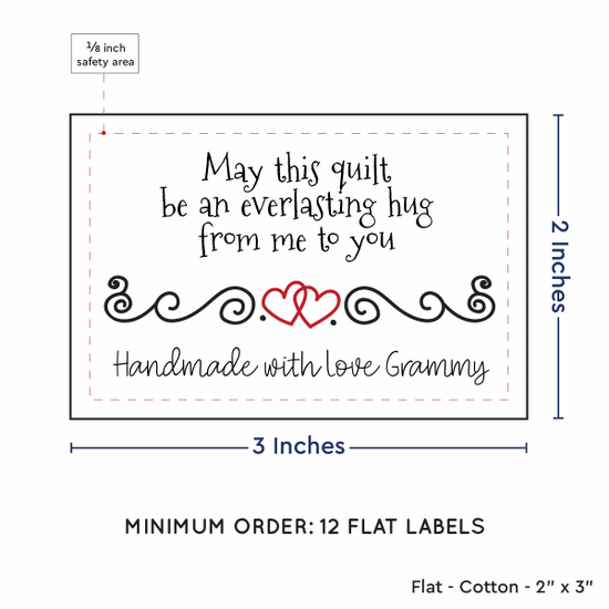 PPLR_HIDDEN_PRODUCT Double Heart Quote (2"x3" Cotton - 12 labels/set)