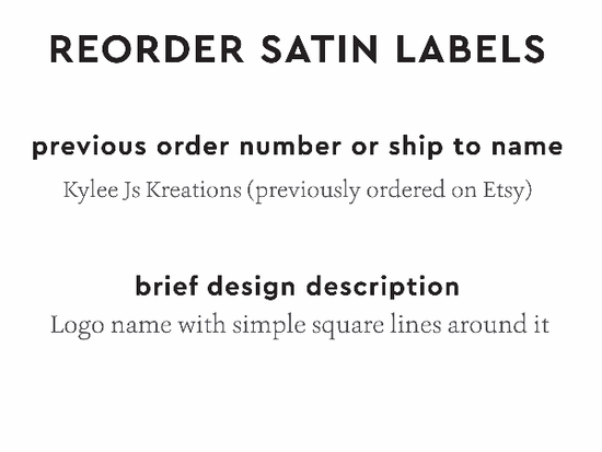 PPLR_HIDDEN_PRODUCT Reorder Previous Label Design - SATIN