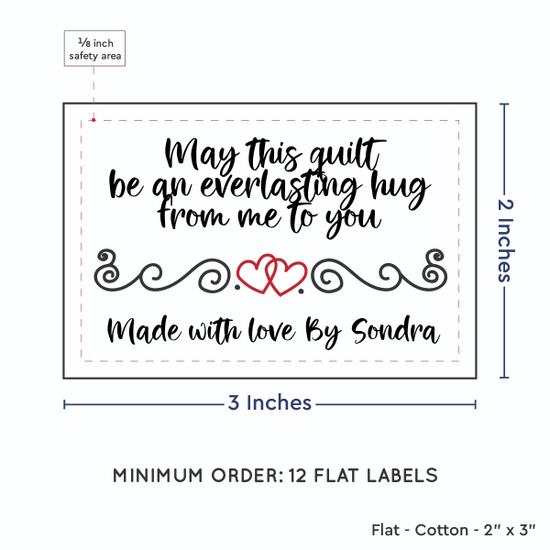PPLR_HIDDEN_PRODUCT Double Heart Quote (2"x3" Cotton - 12 labels/set)