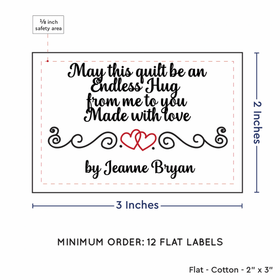 PPLR_HIDDEN_PRODUCT Double Heart Quote (2"x3" Cotton - 12 labels/set)