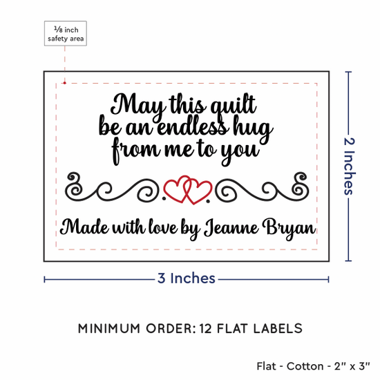 PPLR_HIDDEN_PRODUCT Double Heart Quote (2"x3" Cotton - 12 labels/set)