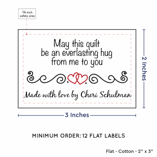 PPLR_HIDDEN_PRODUCT Double Heart Quote (2"x3" Cotton - 12 labels/set)