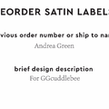 PPLR_HIDDEN_PRODUCT Reorder Previous Label Design - SATIN