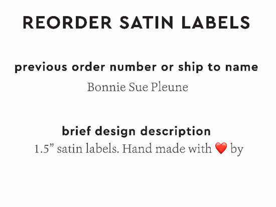 PPLR_HIDDEN_PRODUCT Reorder Previous Label Design - SATIN