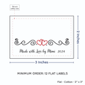PPLR_HIDDEN_PRODUCT Double Heart Quote (2"x3" Cotton - 12 labels/set)