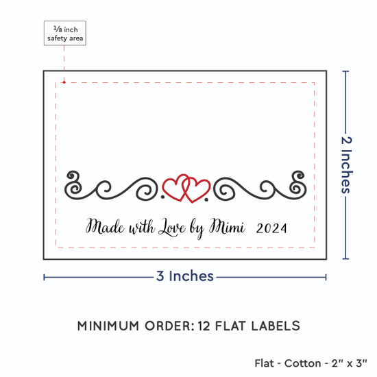 PPLR_HIDDEN_PRODUCT Double Heart Quote (2"x3" Cotton - 12 labels/set)