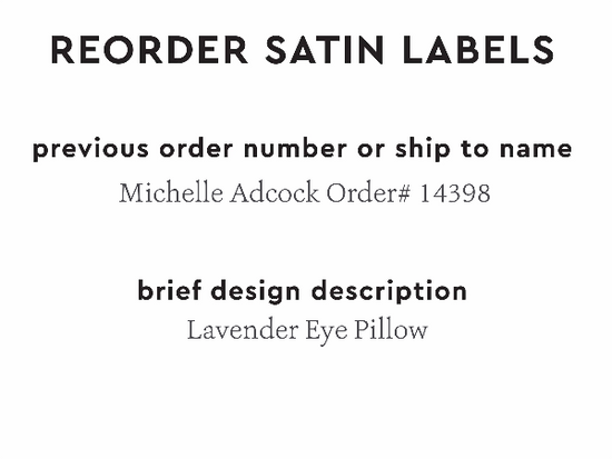 PPLR_HIDDEN_PRODUCT Reorder Previous Label Design - SATIN