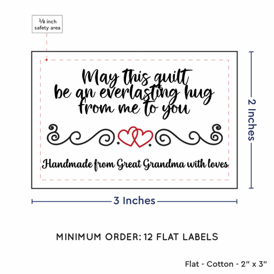 PPLR_HIDDEN_PRODUCT Double Heart Quote (2"x3" Cotton - 12 labels/set)