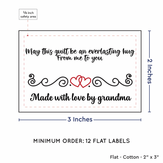 PPLR_HIDDEN_PRODUCT Double Heart Quote (2"x3" Cotton - 12 labels/set)