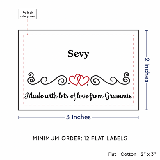 PPLR_HIDDEN_PRODUCT Double Heart Quote (2"x3" Cotton - 12 labels/set)