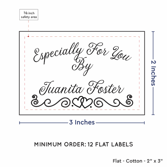 PPLR_HIDDEN_PRODUCT Double Heart Border (2"x3" Cotton - 12 labels/set)