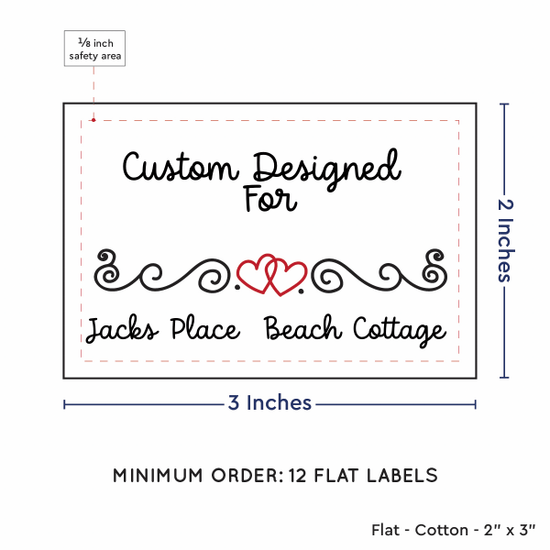 PPLR_HIDDEN_PRODUCT Double Heart Quote (2"x3" Cotton - 12 labels/set)