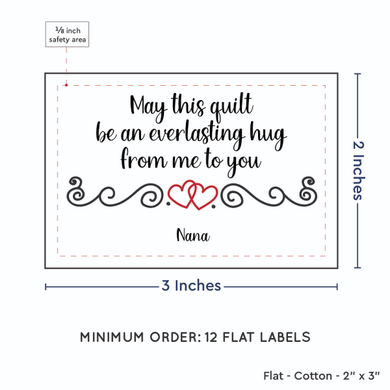PPLR_HIDDEN_PRODUCT Double Heart Quote (2"x3" Cotton - 12 labels/set)
