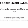 PPLR_HIDDEN_PRODUCT Reorder Previous Label Design - SATIN