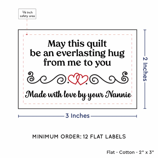 PPLR_HIDDEN_PRODUCT Double Heart Quote (2"x3" Cotton - 12 labels/set)