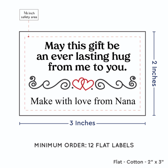 PPLR_HIDDEN_PRODUCT Double Heart Quote (2"x3" Cotton - 12 labels/set)