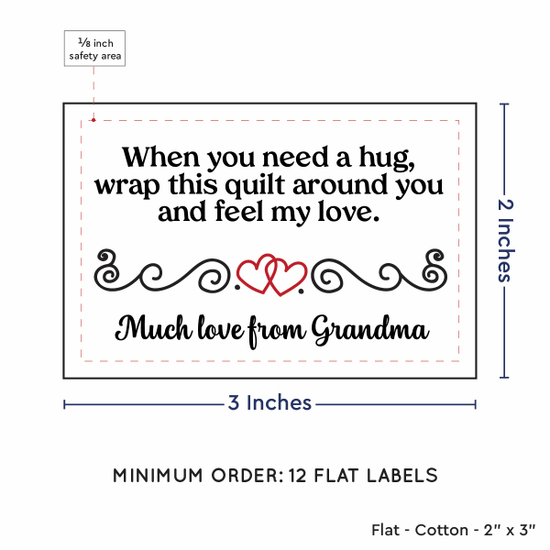 PPLR_HIDDEN_PRODUCT Double Heart Quote (2"x3" Cotton - 12 labels/set)