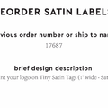 PPLR_HIDDEN_PRODUCT Reorder Previous Label Design - SATIN