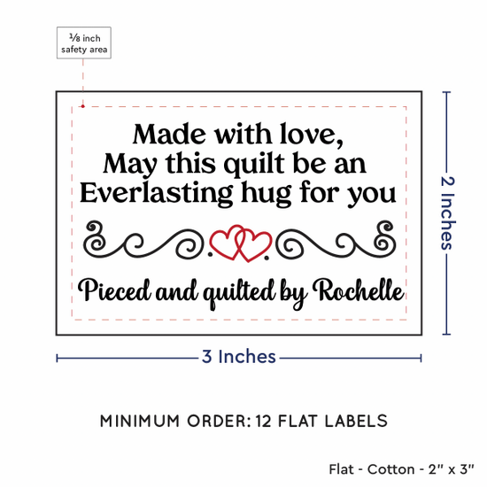 PPLR_HIDDEN_PRODUCT Double Heart Quote (2"x3" Cotton - 12 labels/set)