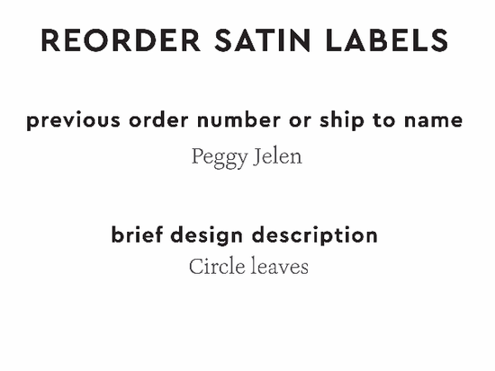 PPLR_HIDDEN_PRODUCT Reorder Previous Label Design - SATIN