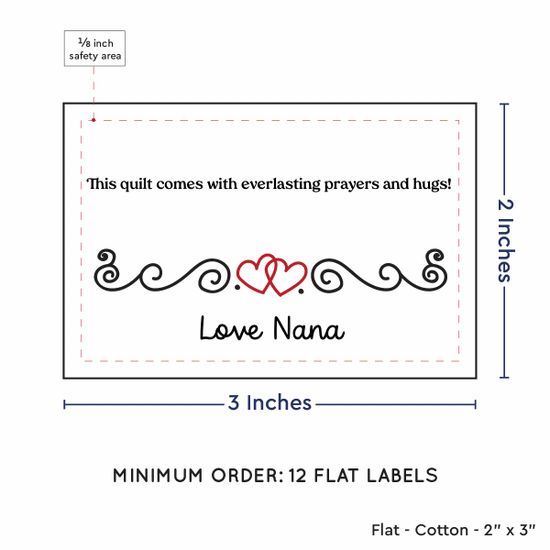 PPLR_HIDDEN_PRODUCT Double Heart Quote (2"x3" Cotton - 12 labels/set)