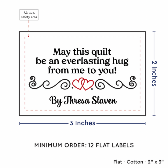 PPLR_HIDDEN_PRODUCT Double Heart Quote (2"x3" Cotton - 12 labels/set)