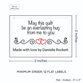 PPLR_HIDDEN_PRODUCT Double Heart Quote (2"x3" Cotton - 12 labels/set)