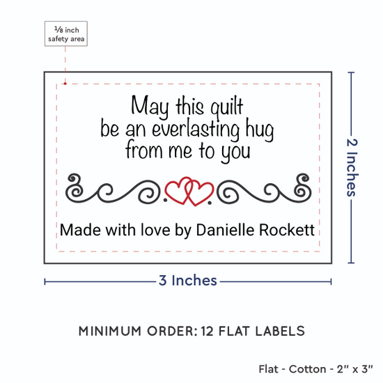 PPLR_HIDDEN_PRODUCT Double Heart Quote (2"x3" Cotton - 12 labels/set)
