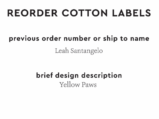 PPLR_HIDDEN_PRODUCT Reorder Previous Label Design - COTTON
