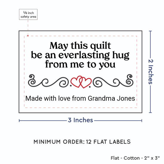 PPLR_HIDDEN_PRODUCT Double Heart Quote (2"x3" Cotton - 12 labels/set)