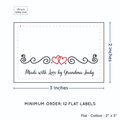PPLR_HIDDEN_PRODUCT Double Heart Quote (2"x3" Cotton - 12 labels/set)