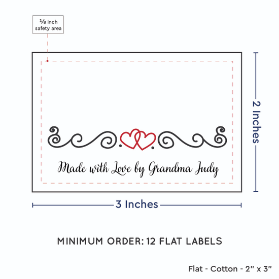 PPLR_HIDDEN_PRODUCT Double Heart Quote (2"x3" Cotton - 12 labels/set)