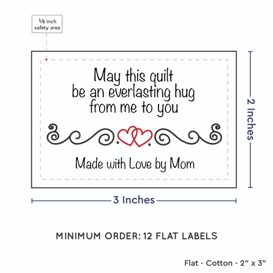 PPLR_HIDDEN_PRODUCT Double Heart Quote (2"x3" Cotton - 12 labels/set)