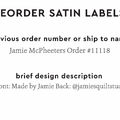PPLR_HIDDEN_PRODUCT Reorder Previous Label Design - SATIN